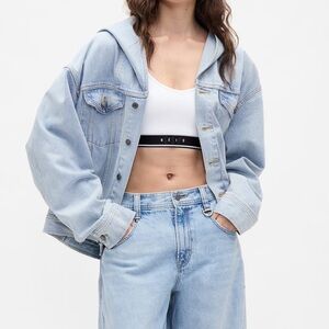 BEIS x GAP Light Blue Denim Hooded Jacket